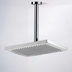 10 inch Ceiling Mount Rain Shower Head With Arm, Chrome